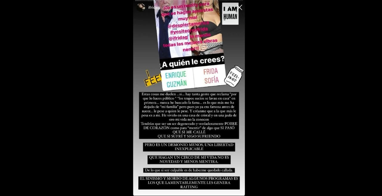 A través de redes sociales, la cantante reaccionó al desmentido de Enrique Guzmán.