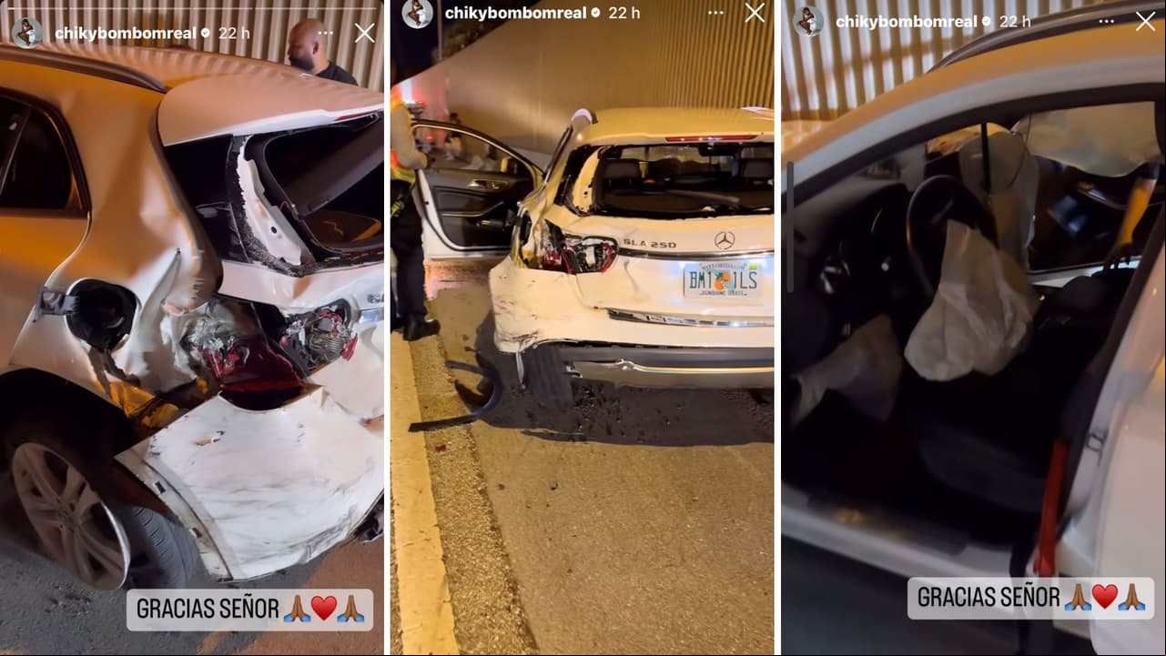 Capturas de pantalla de las historias de Instagram de Chiky Bombom