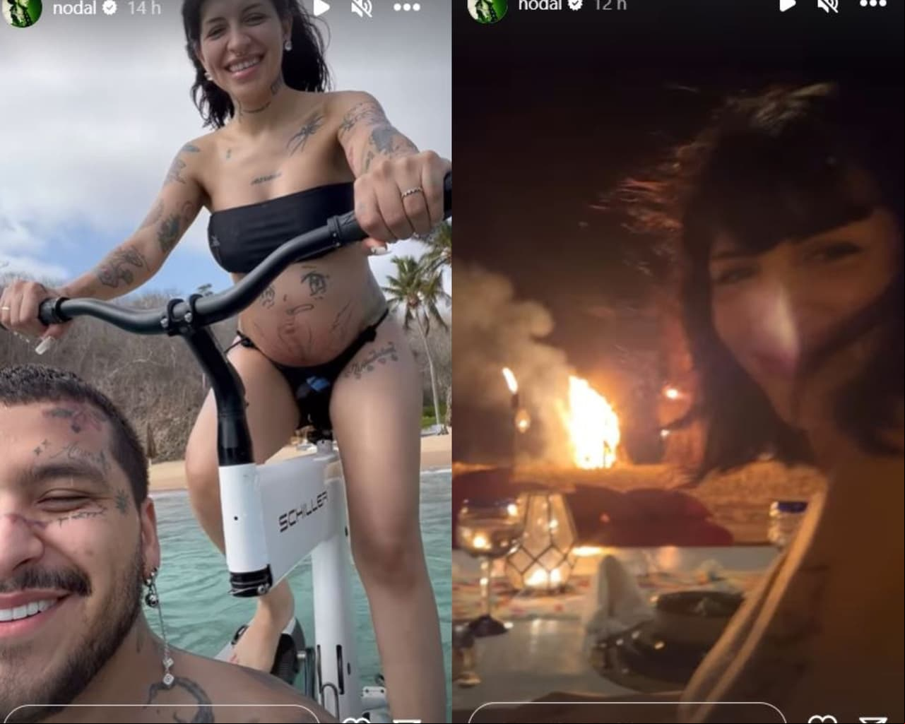 Nodal se pone romántico con Cazzu.