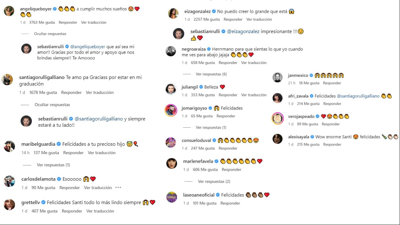 Famosos felicitaron al hijo de Sebastián Rulli