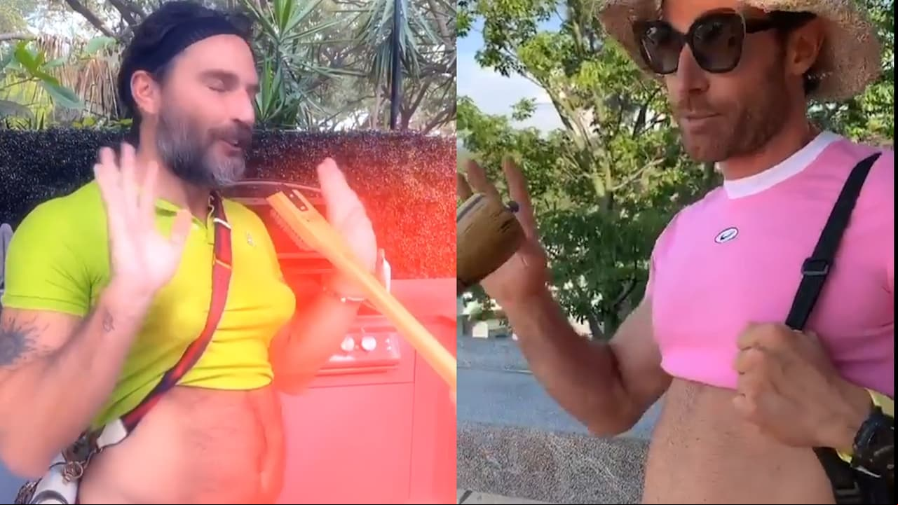 Julián Gil sigue los pasos de Sebastián Rulli en Tik Tok y le copia video “Es panza normal"