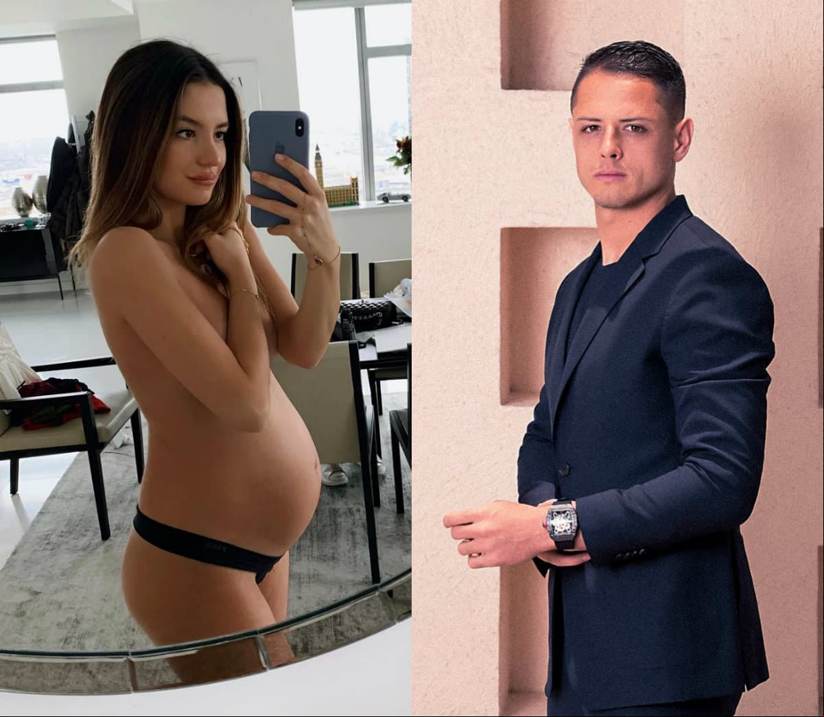 Esposa de ‘Chicharito’ hace frente a críticas por lucir embarazo en poca ropa