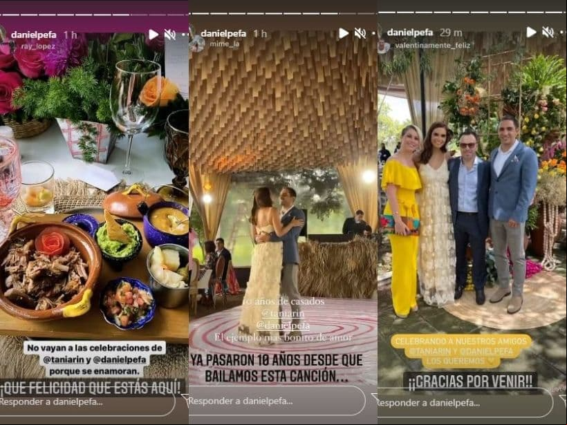 Tania Rincón celebra aniversario y bautizo de su hija Amelia.