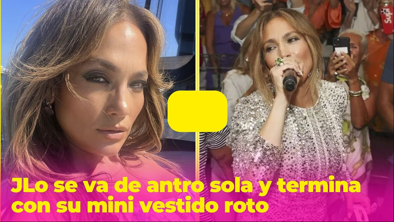 JLo se va de antro sin Ben Affleck y deslumbra con mini vestido (aunque terminó roto)
