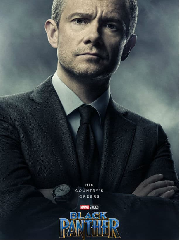 Martin Freeman debutó como el agente de la CIA Everett Ross en 'Capitán América: Guerra Civil' en donde estableció una amistad con T'Challa que continuará en esta entrega.