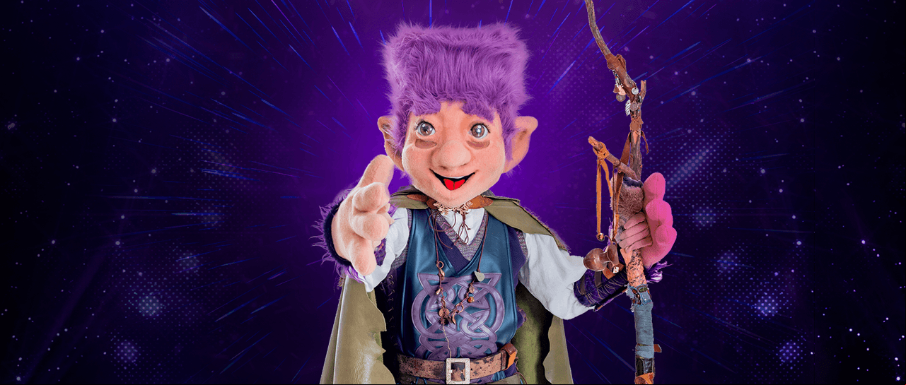 Duende es un personaje tenaz y disciplinado. Su universo es el bosque fantástico.