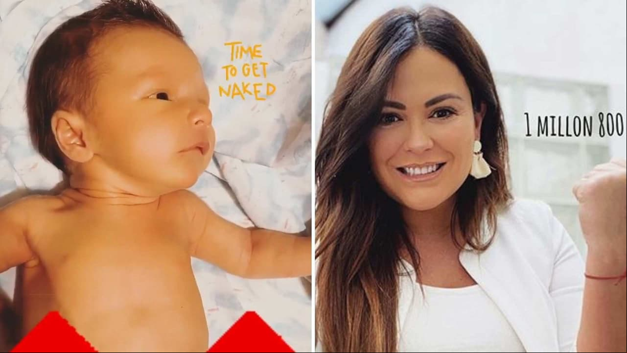 Mariana Echeverría muestra el video con el que podrá avergonzar a su hijo cuando tenga novia