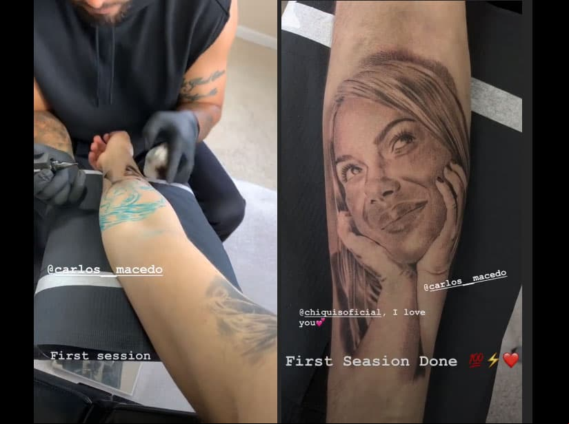 Juan Ángel se tatuó el rostro de su hermana Chiquis