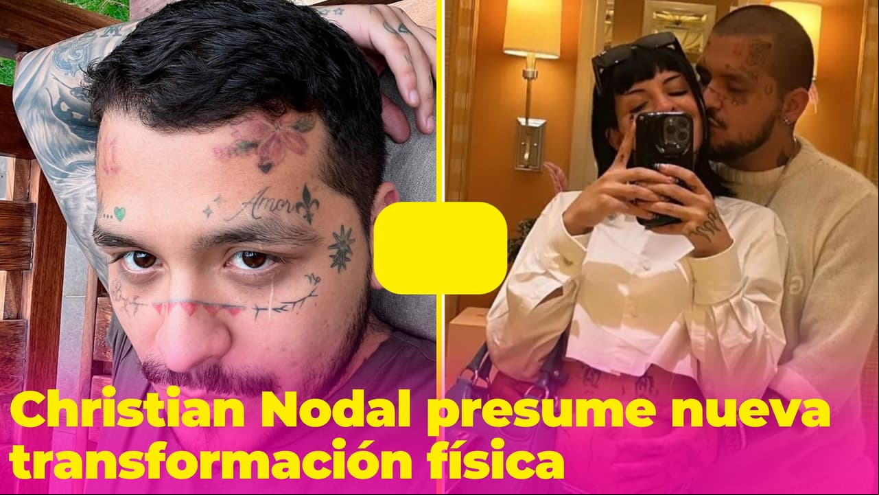Christian Nodal presume su drástico cambio físico a días de convertirse en papá