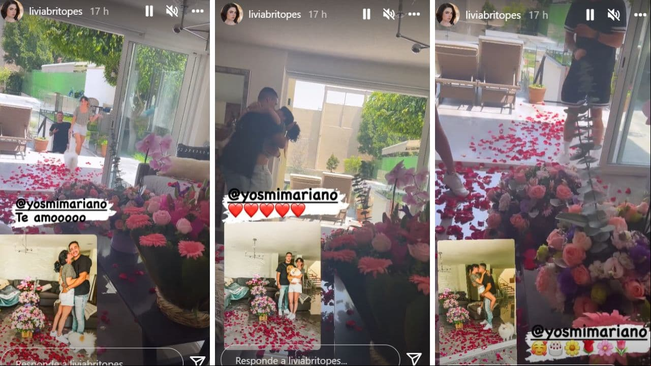 Livia Brito recibe sorpresa de su novio