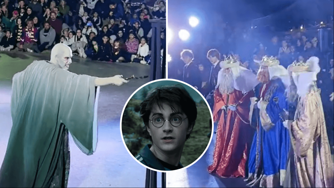 Harry Potter “salva” a Reyes Magos en un show de México y se hace viral: “Crossover todo épico”