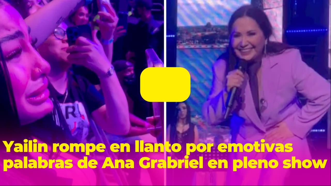 Yailin llora desconsolada al ver que Ana Gabriel la reconoció en uno de sus conciertos