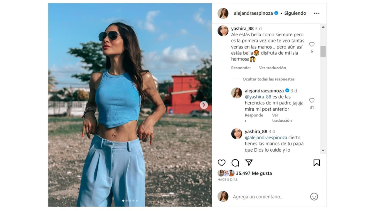 Alejandra Espinoza replicó a cuestionamientos sobre su aspecto.
