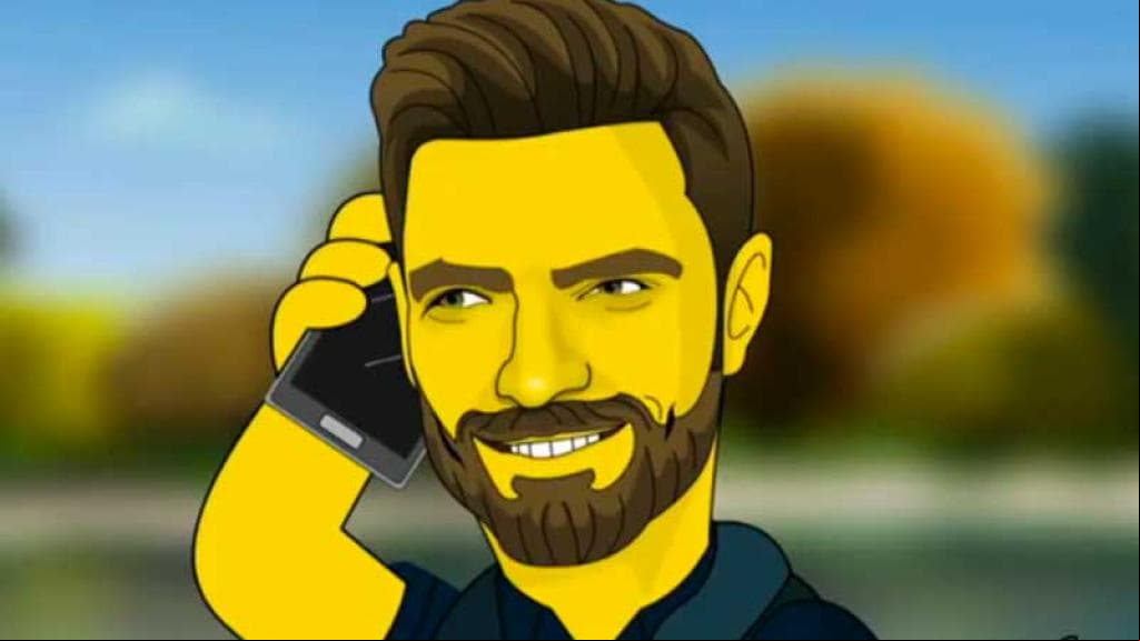 El actor es parte de un promocional donde aparece 'simpsonizado'