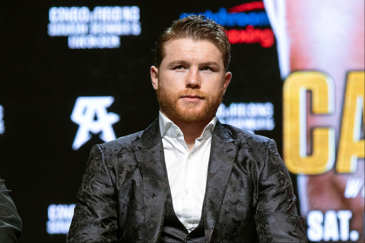 Boxer Canelo Alvarez poses for photos at Madison Square Garden, in New York, Wednesday, Oct. 17, 2018. He will meet Rocky Fielding in a 12-round, super middleweight bout Dec. 15, 2018. (AP Photo/Richard Drew)