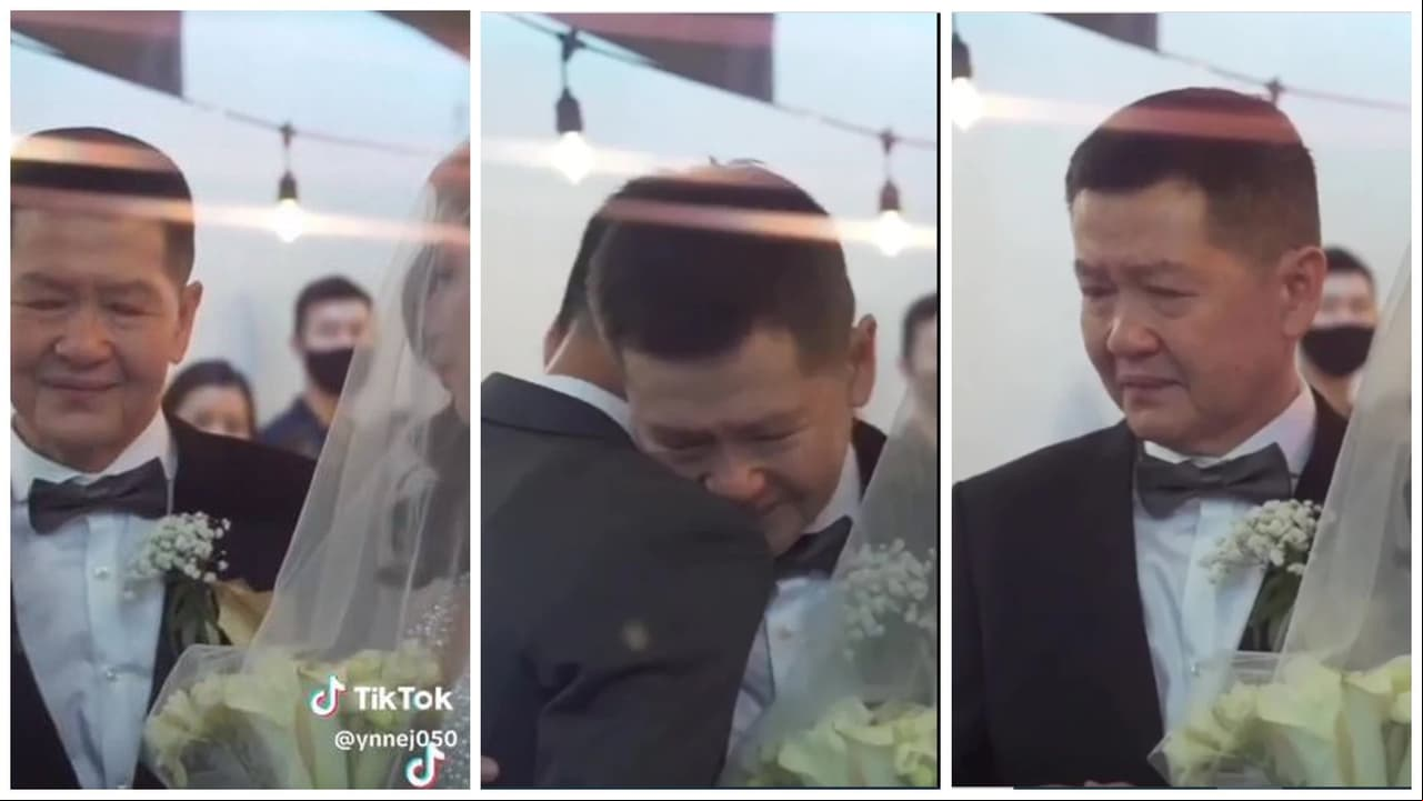 Hombre lanza mensaje al esposo de su hija en plena boda.