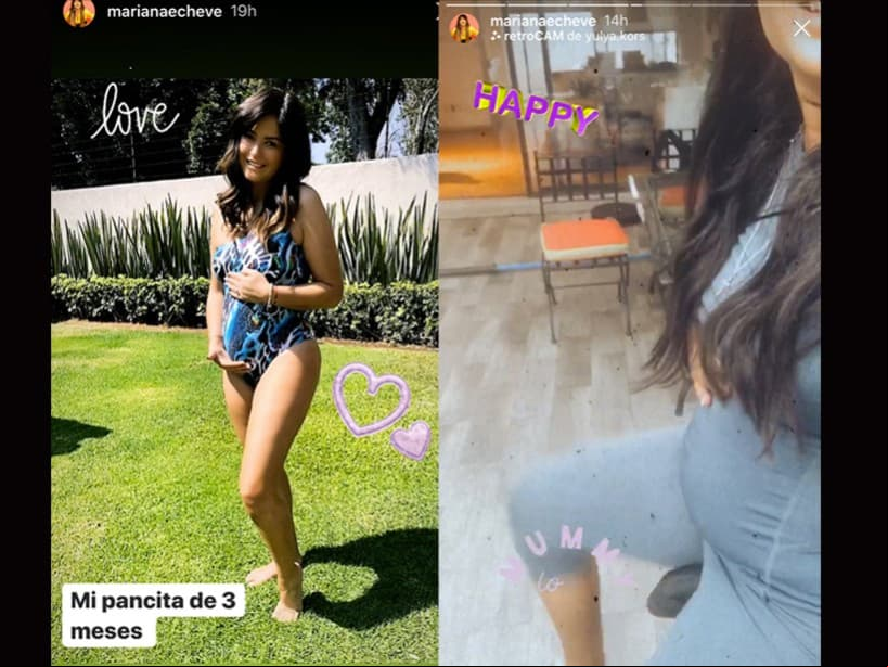El pasado 21 de abril, la estrella de ‘Me caigo de risa’ posó en traje de baño desde su jardín, presumiendo cómo ha cambiado su cuerpo en la primera etapa de su dulce espera. “Estaban diciendo que mi panza estaba muy grande para tres meses, pero es que es de repente, ahorita no se ve nada, sale cuando quiere”, dijo en uno de sus clips de Instagram Stories.