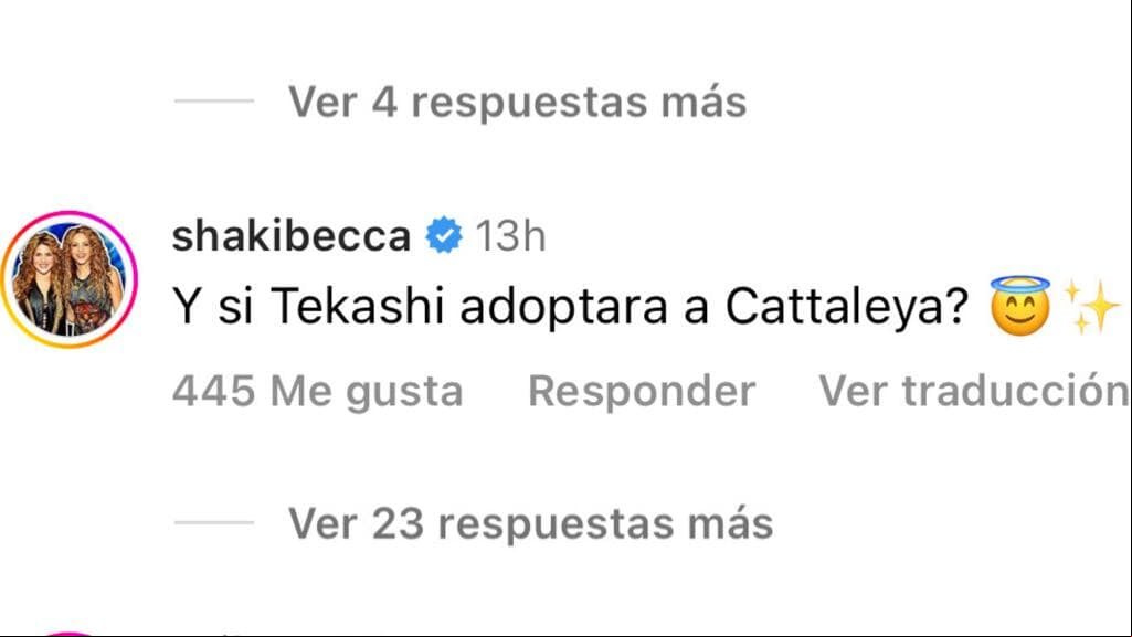 Rebeca Maiellano 'Shakibecca', la famosa doble venezolana de Shakira, también se preguntó si Tekashi pudiera "adoptar" a Cattleya.