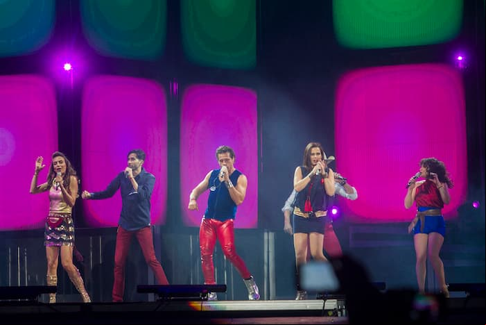 71120232. México, 20 Nov. 2017 (Notimex-Jessica Espinosa).-El grupo Timbiriche se presentó esta noche en la plancha del Zócalo capitalino. NOTIMEX/FOTO/JESSICA ESPINOSA/JES/ACE/