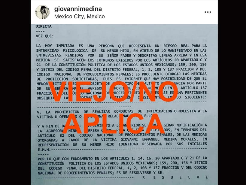 El 17 del mismo mes, Giovanni mostró en sus redes un supuesto documento en el que aparentemente se dictamina la situación de Emmanuel, en el que señala que “el menor puede ser objeto de algún tipo de maltrato por parte de su señora madre”, lo cual desmintió de inmediato la cantante.
