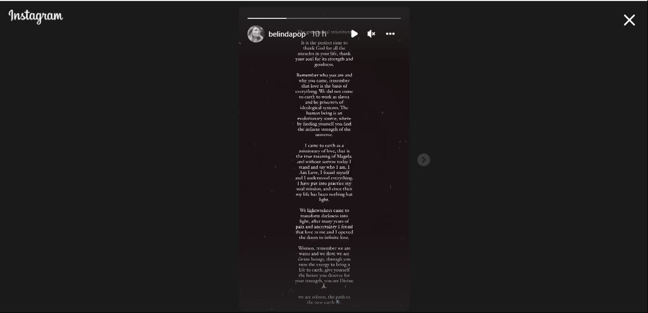 La actriz reflexionó en redes sociales.
