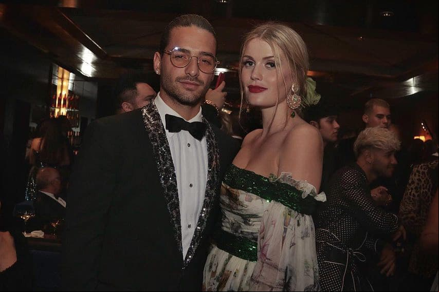Maluma y Lady Kitty Spencer se conocieron en la fiesta de cumpleaños de Domenico Dolce