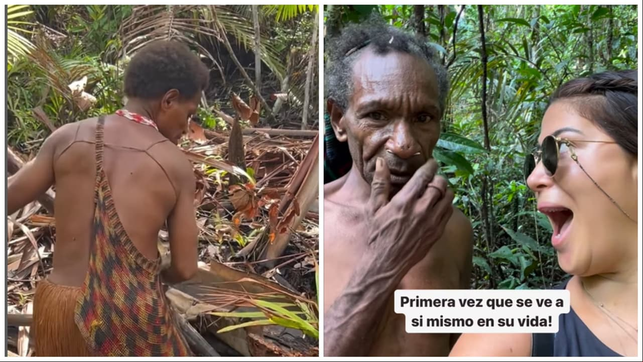 Hombre se ve por primera vez en la vida y se hace viral.