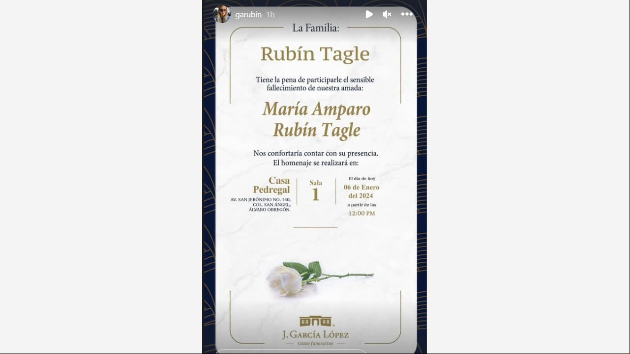 Muere Amparo Rubín