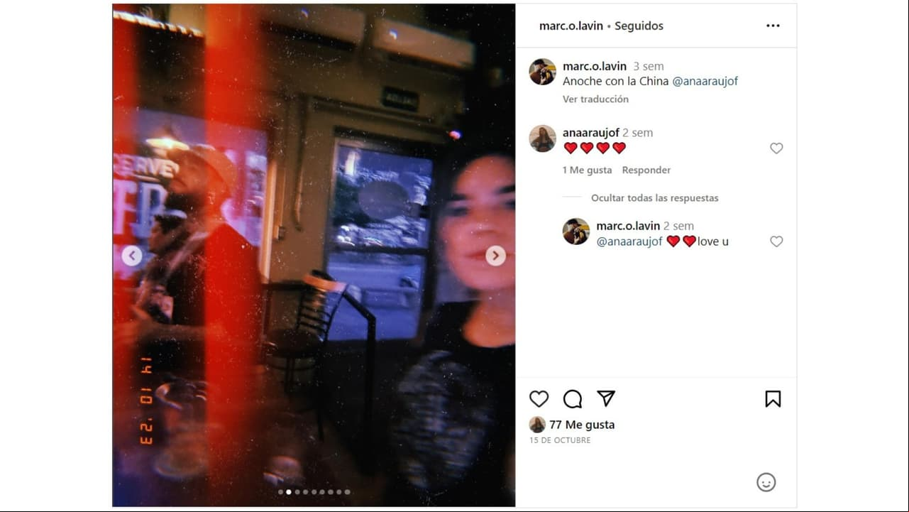 Marco Lavin dedicó amorosas palabras a Ana Araujo.