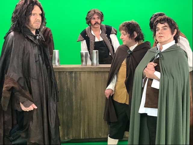 Las grabaciones de La Parodia se realizan con una técnica audiovisual llamada croma.