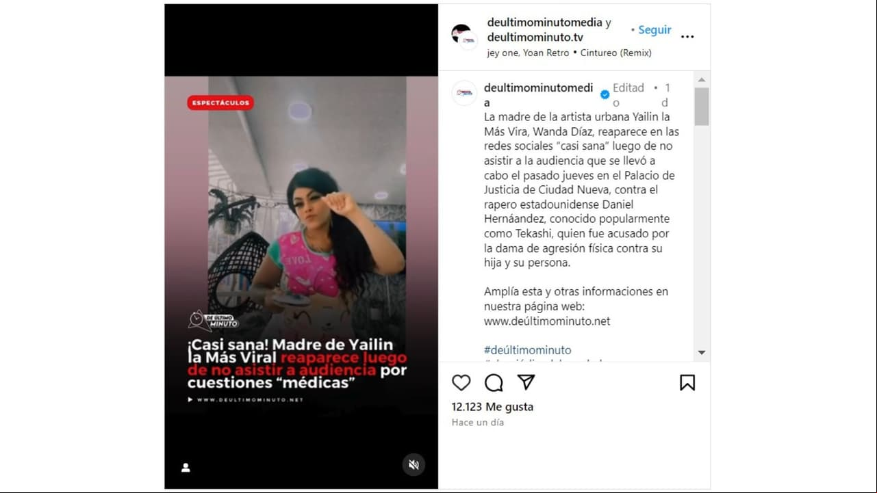 Wanda Díaz, mamá de Yailin, se mostró bailando a días de que Tekashi saliera en libertad.