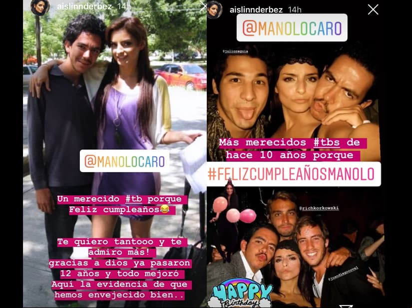 Aislinn Derbez comparte fotos inéditas del pasado junto a Manolo Caro