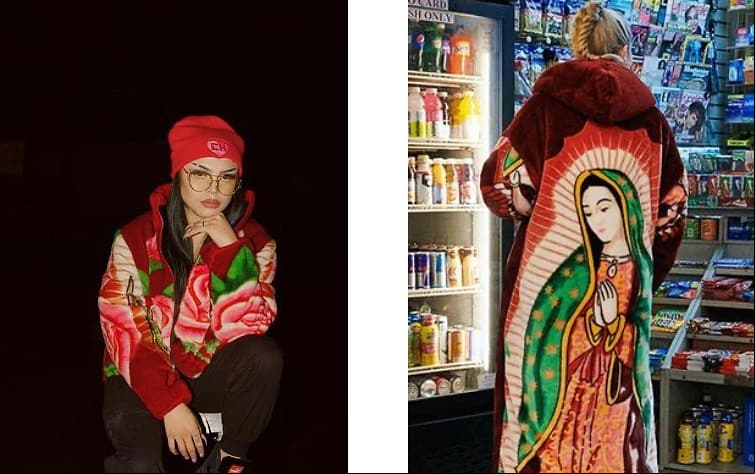 'New Classics' es el nombre de la colección principal de la marca estadounidense 'Equihua', la cual incluye chamarras y abrigos de invierno con la imagen de la Virgen de Guadalupe. Brenda Equihua, directora creativa de la marca originaria de Los Ángeles, reveló a 'Vice' que las cobijas de la marca mexicana 'San Marcos' fueron su inspiración.