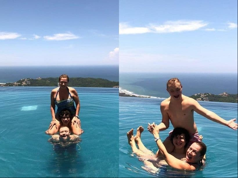 Carlo, hijo de Lety Calderón, compartió fotos de la última escapada a la playa