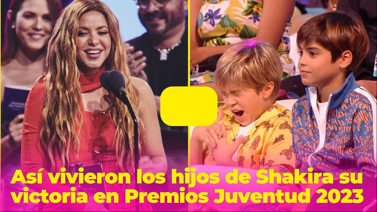 Con sueño, pero apoyando a mamá: así vivieron los hijos de Shakira su victoria en Premios Juventud