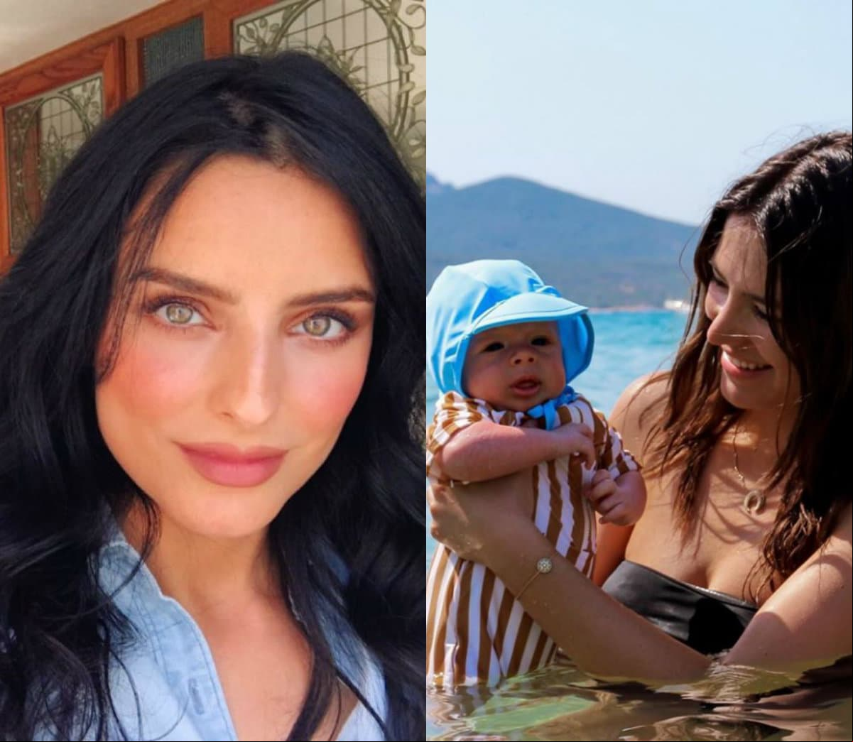 Aislinn Derbez defiende a la esposa de Chicharito tras las críticas que recibió por llevar a su bebé a la playa