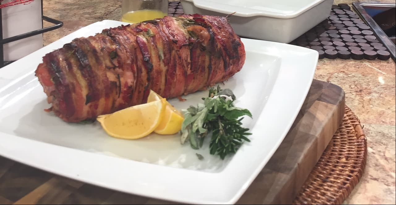 Lomo de cerdo con relleno de manzana