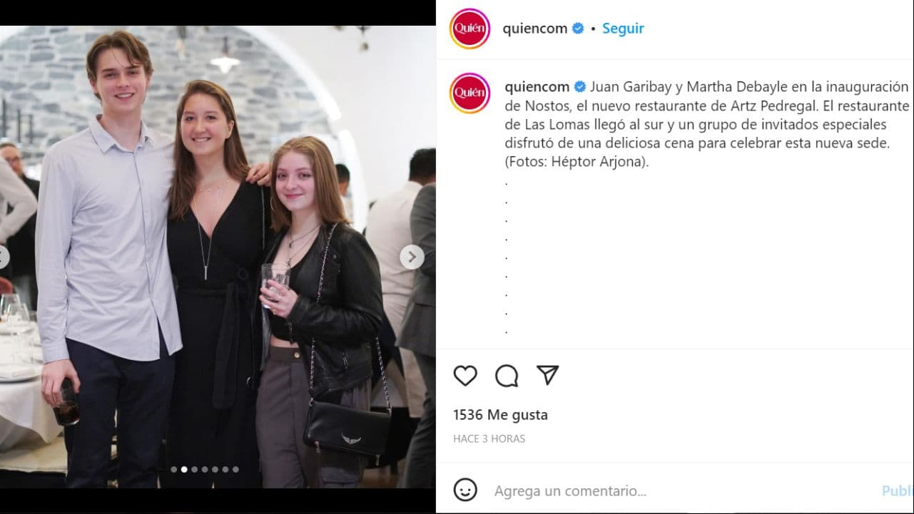 Constanza Creel, hija de Edith González, en un evento público