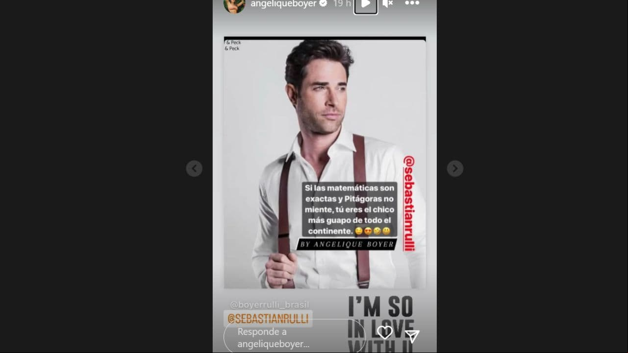 Angelique Boyer lanza romántico piropo a Sebastián Rulli