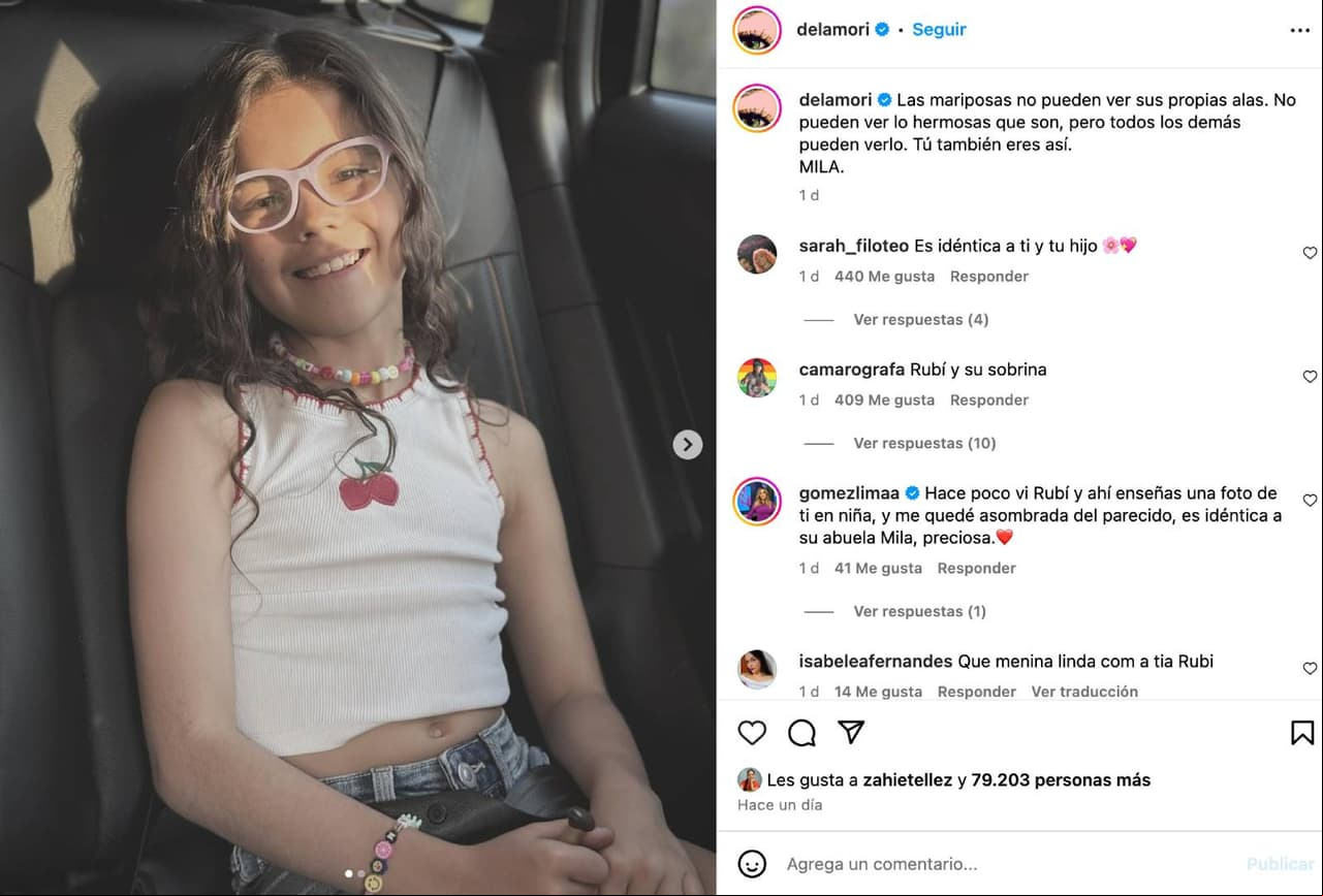 Mila, nieta de Bárbara Mori.