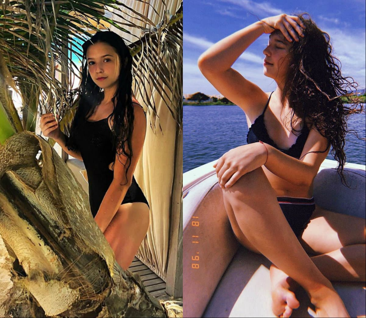 Tres meses antes, la joven, quien pronto se lanzará como cantante solista, protagonizó fotos similares, a las que sus famosos padres respondieron con ‘Me gusta’ y emojis con ojos de corazón.