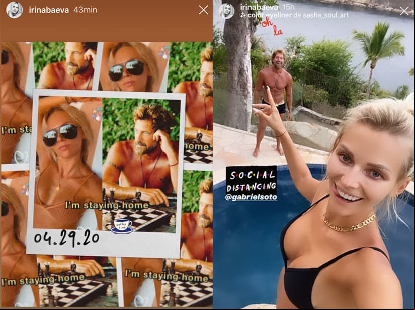 Irina Baeva presume su cuarentena con Gabriel Soto