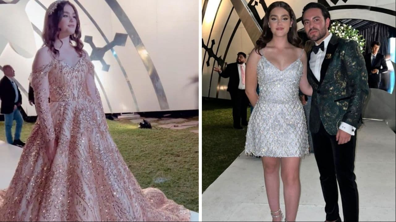 Emily Cinnamon, hija del 'Canelo' luciendo sus dos vestidos en fiesta de XV
