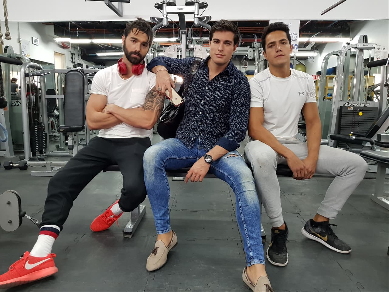 Sebastián llegó para poner a prueba a Fernando y Mauricio, así demostraron lo bien que se llevan dentro del gimnasio.