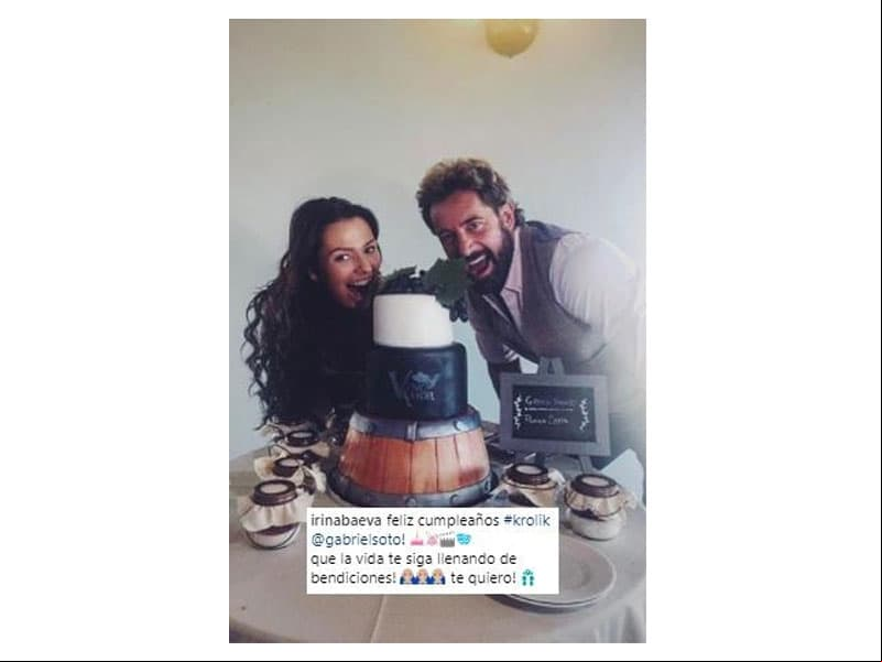 Irina Baeva celebró cumpleaños de Gabriel Soto