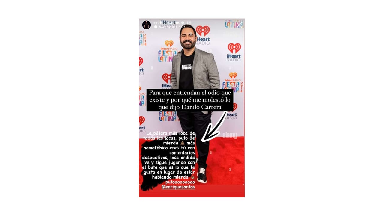 El locutor Enrique Santos reaccionó a los comentarios de Danilo Carrera sobre Ricky Martin en su programa de radio.