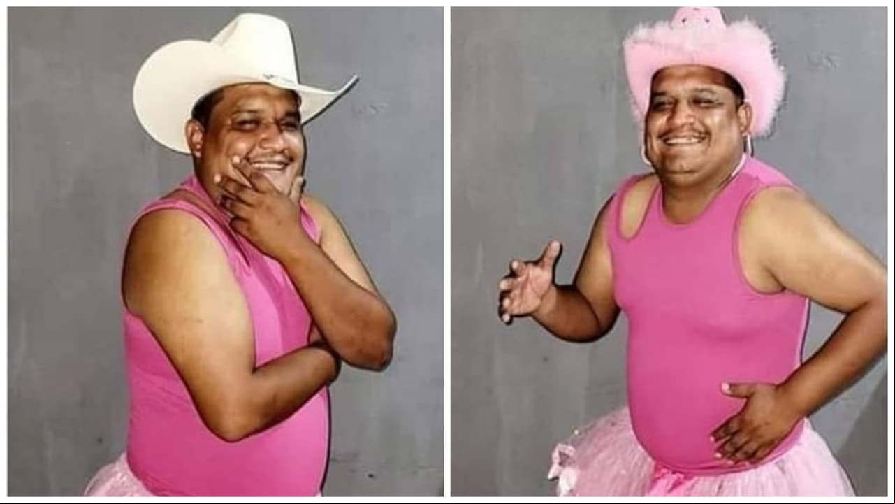Papá rompe estereotipos y se viste de Barbie para ir con su hija a estreno de la película