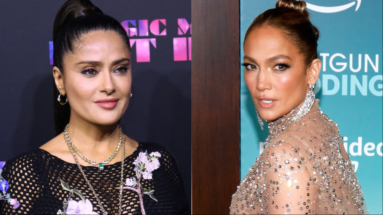 JLo y Salma Hayek coinciden en evento con vestido del mismo tono: ¿quién se vio mejor?