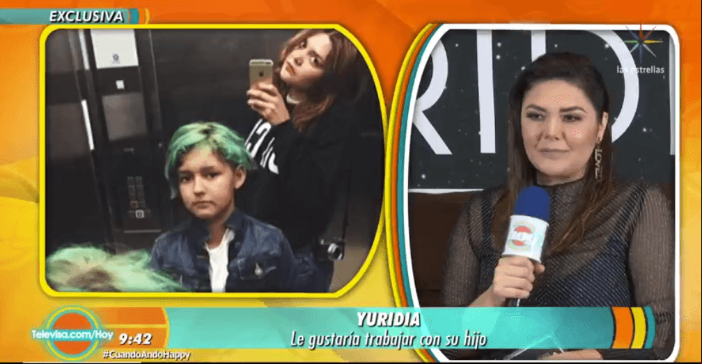 Yuridia podría trabajar con su hijo
